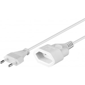 Goobay | Power extension cable | Europlug (power CEE 7/16) | Europlug (power CEE 7/16) | 5 m | White